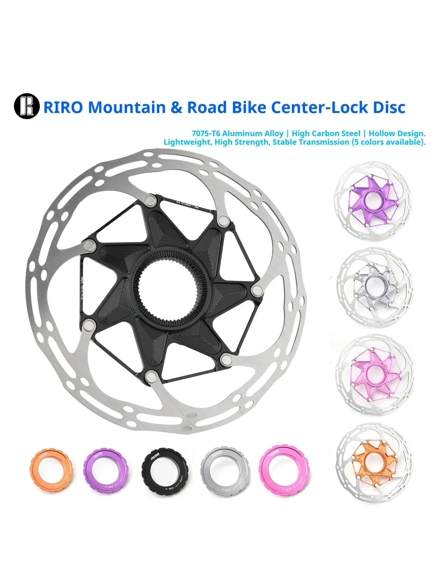 AliExpress RGO RIRO Bicycle Center Lock Rotor 140mm/160mm Hollow Heat Dissipation Wind Breaking for Road Mountain Bike Disc Brake Accessories