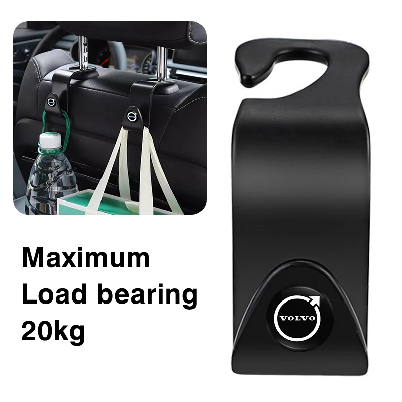 

2Pcs Car Hooks Auto Seat Headrest Organizer Holder For Volvo ES90 EC40 EX40 EM90 XC90 V90 V60 XC60 V40 S80 S60 S90 C40 XC40 V70