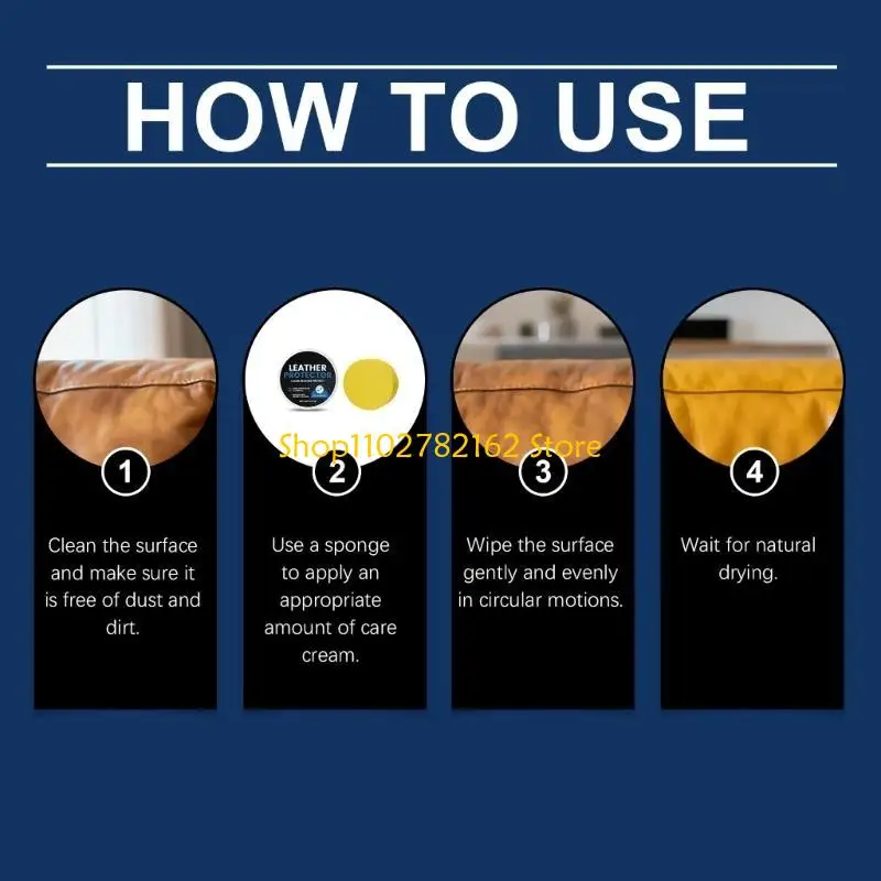 

547B Leather Restoration Balm Handbag Restorer Shoe Leather Repair for Maintenance