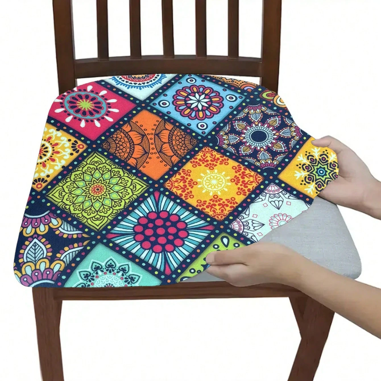 

1/4/6 printed elastic table and chair cushion covers, suitable for all seasons, applicable to dining rooms, living rooms