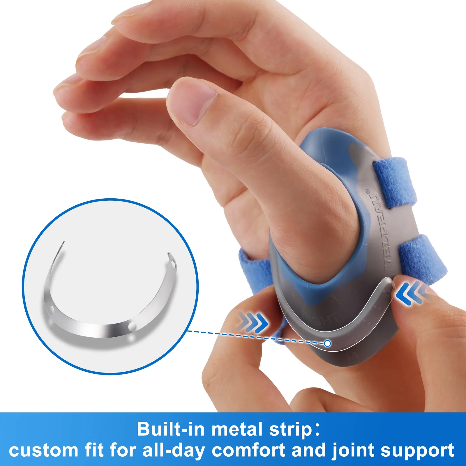 VELPEAU CMC Thumb Brace for CMC Joint Pain, Osteoarthritis, Tendonitis and Arthritis Thumb Base Support Durable and Waterproof