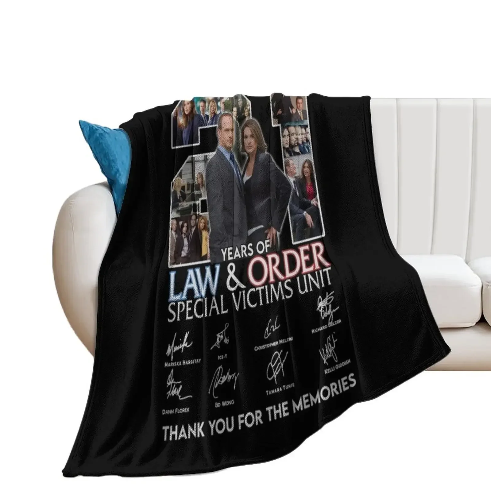 21 Years Of.Law & Order.Special Victims Unit Throw Blanket Thermals For Travel Luxury Designer Luxury Brand Blankets