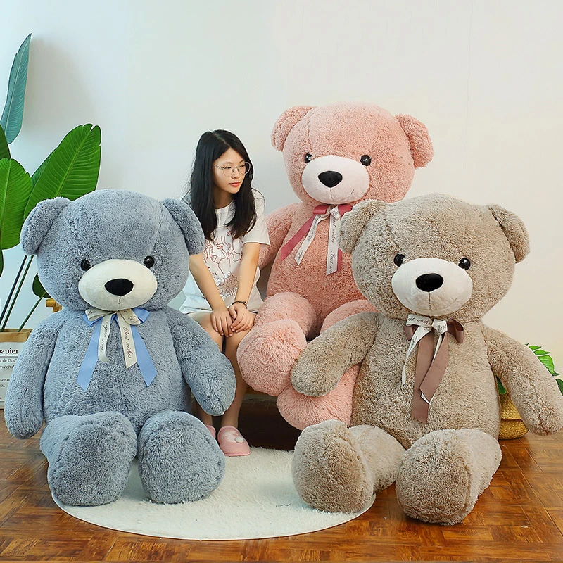 80/100CM Large Plush Bear Toy Soft Fluffy Plush Animal Dolls Hugging Pillow Home Decoration Lover Children Valentine's Gift view 2