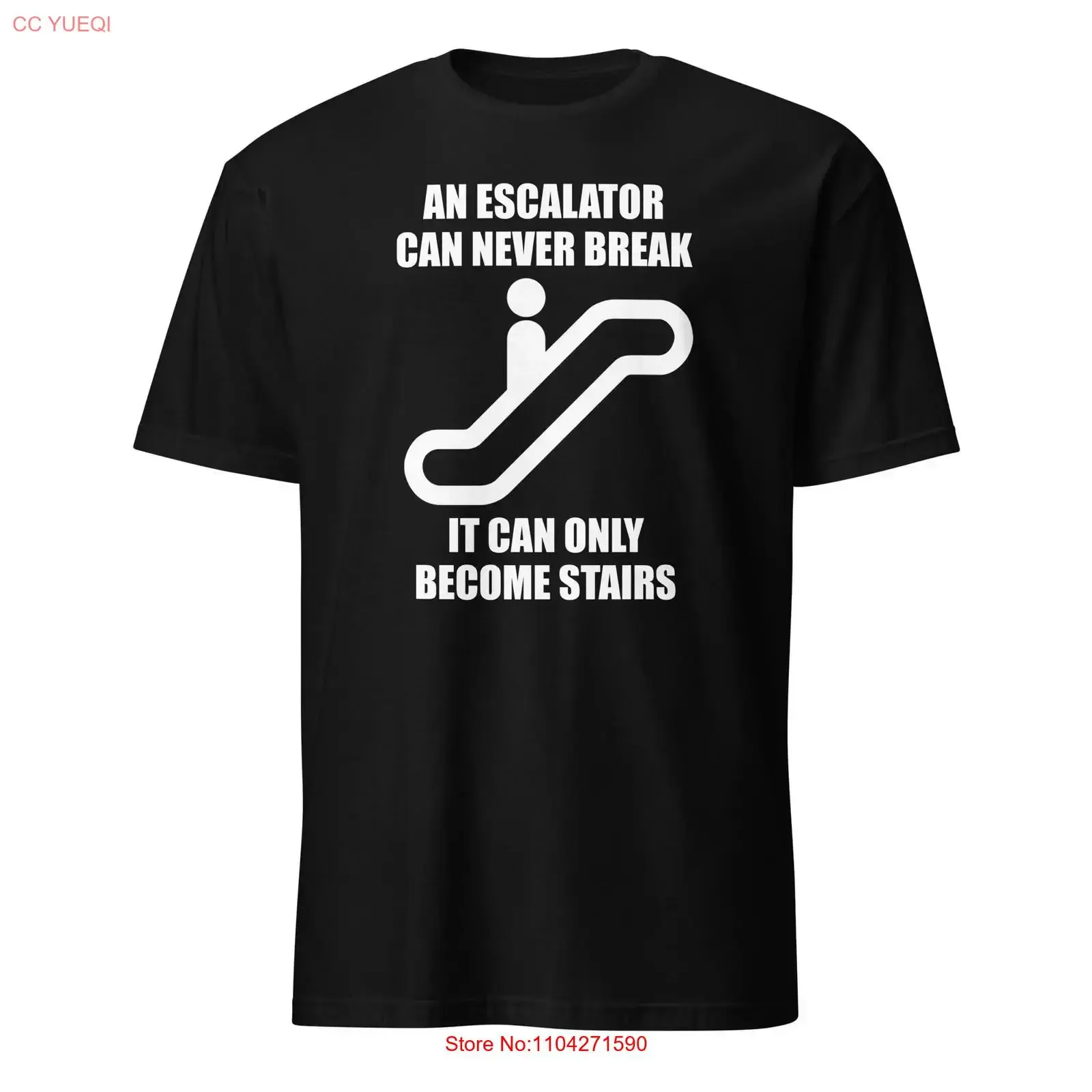 An Escalator Can Never Break It Only Become Stairs Mitch Hedberg T Shirt vintage Washed Versatile designer clothes fashion