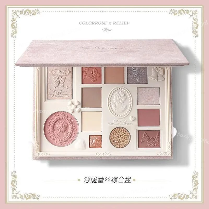 Colorrose Angel – Palette de fards à paupières en relief, longue durée, facile à porter, paillettes, reflets, Blush, Palette de maquillage tout-en-un