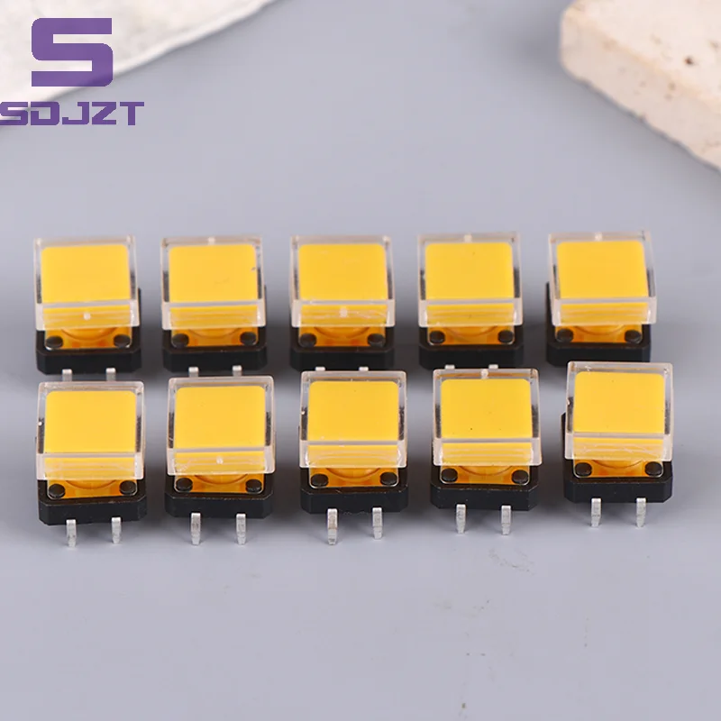 10set Tactile Push Button Switch Momentary Tact +A14 Color Hat 10pcs + Transparent Cap 10pcs Momentary Tact Touch Micro Switch