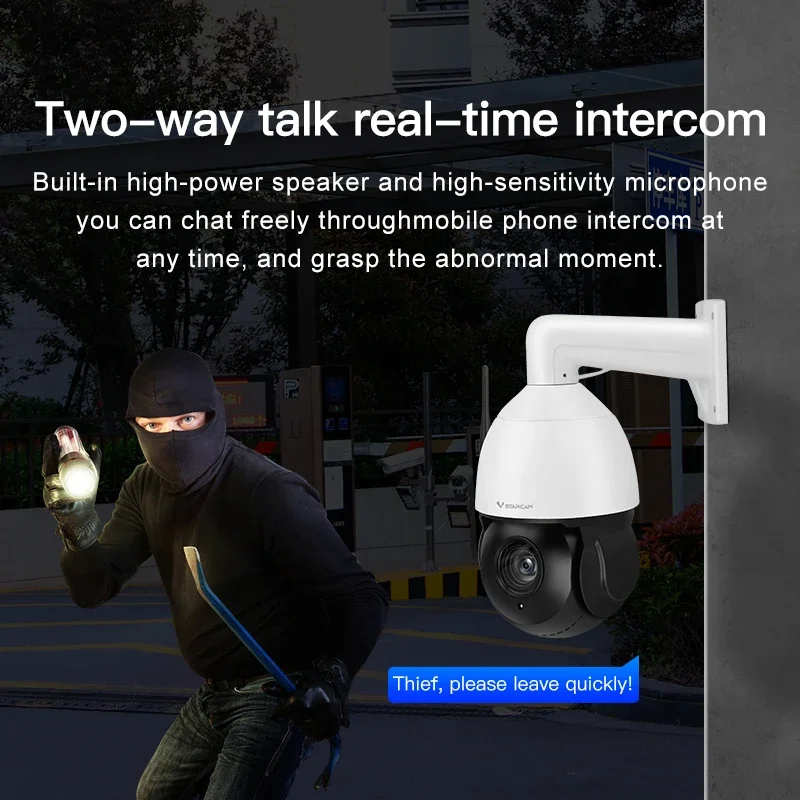 VStarcam CG630Q-X30P 4G AI caméra de détection humanoïde Rotation à 360 degrés 30X Zoom optique caméra de Surveillance extérieure
