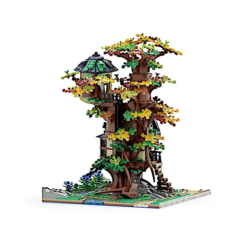 Stadt Srteet View Gebäude Modell Moc Gebäude Kleine Baum Haus Modell Technologie Verwandung DIY Montage Verwandlung Spielzeug Geschenk