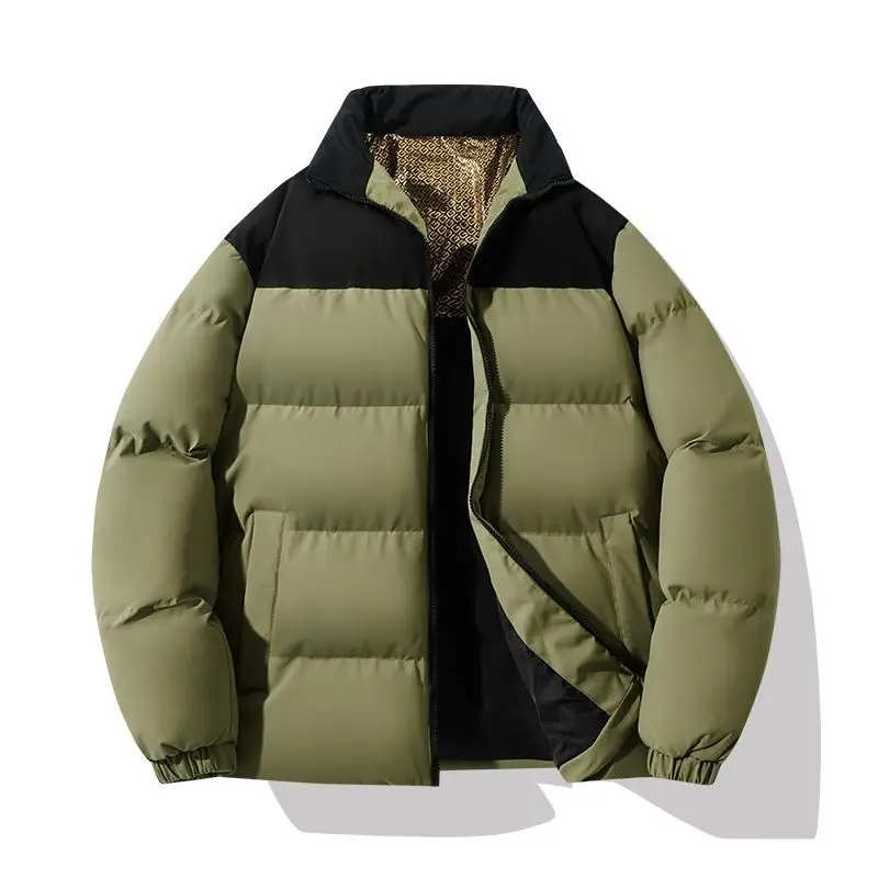 Men's Women's Models Winter Autumn Coat Tops Cotton Jacket Standing Collar Warm Thickened Simple Comfortable New Niche Versatile