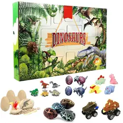 Calendario dell'Avvento con dinosauro Bambini Conto alla rovescia di Natale Giocattoli Dino Figure Note di cancelleria Conto alla rovescia di Natale Regali Accessori