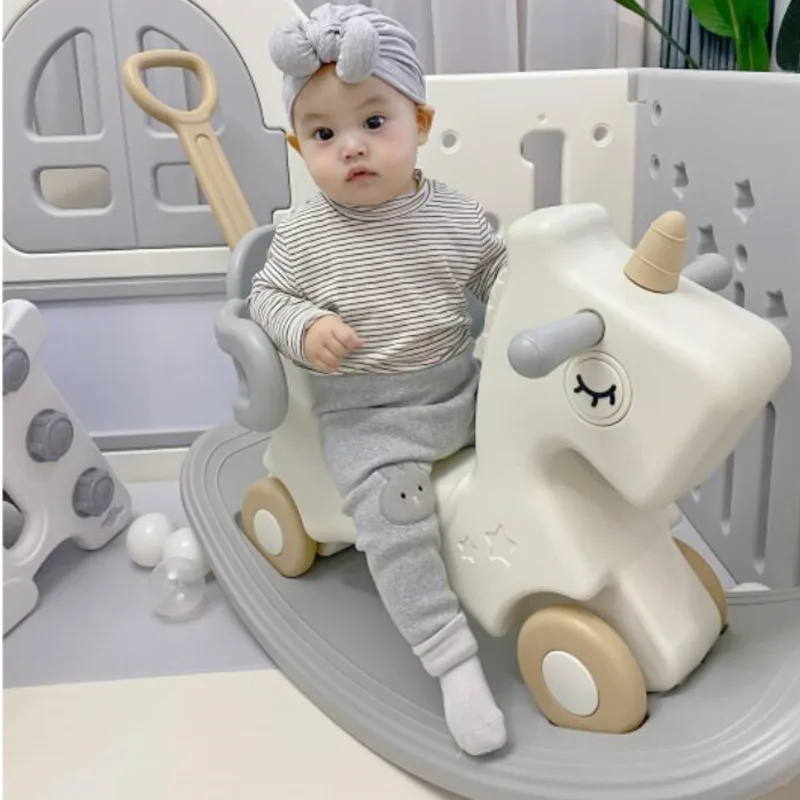 2 In 1 Rocking Horse Yo-yo Car Baby One Year Old Gift Toy Children's Rocking Rocking Horse Car Horse Toys For Kids Ride In Toys