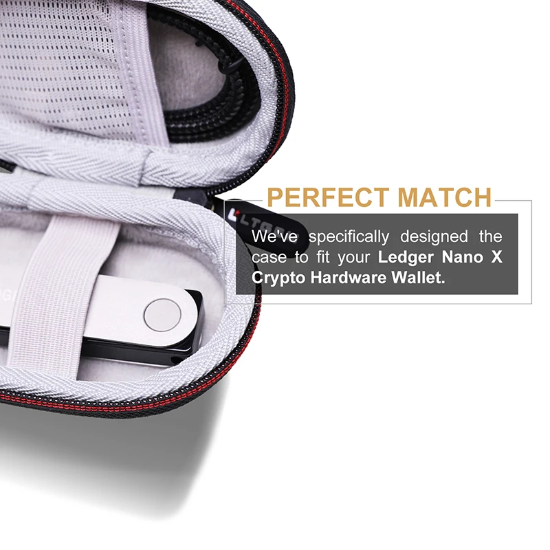 LTGEM EVA Hard Case for Ledger Nano X/Nano S/Nano S Plus Crypto Hardware Wallet Carrying Storage Bag