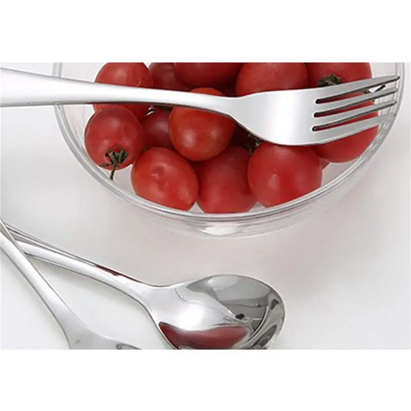 Y50A-24 Pcs Kids Silverware Set Children's Safe Stainless Steel Utensil Little Bear Kids Cutlery Set Metal Toddler Utensils