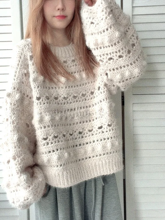 hand-knitted-sweater-material-kit-loose-soft-cozy-autumn-winter-lazy-style-crochet-needle-upper-apparel-diy-handmade-gift