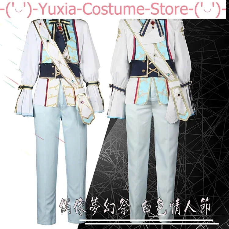 Ensemble Stars 2 Shinobu Sengoku/Harukawa Sora White Valentine's Day Game Suit Cosplay Costume Halloween Party Outfit