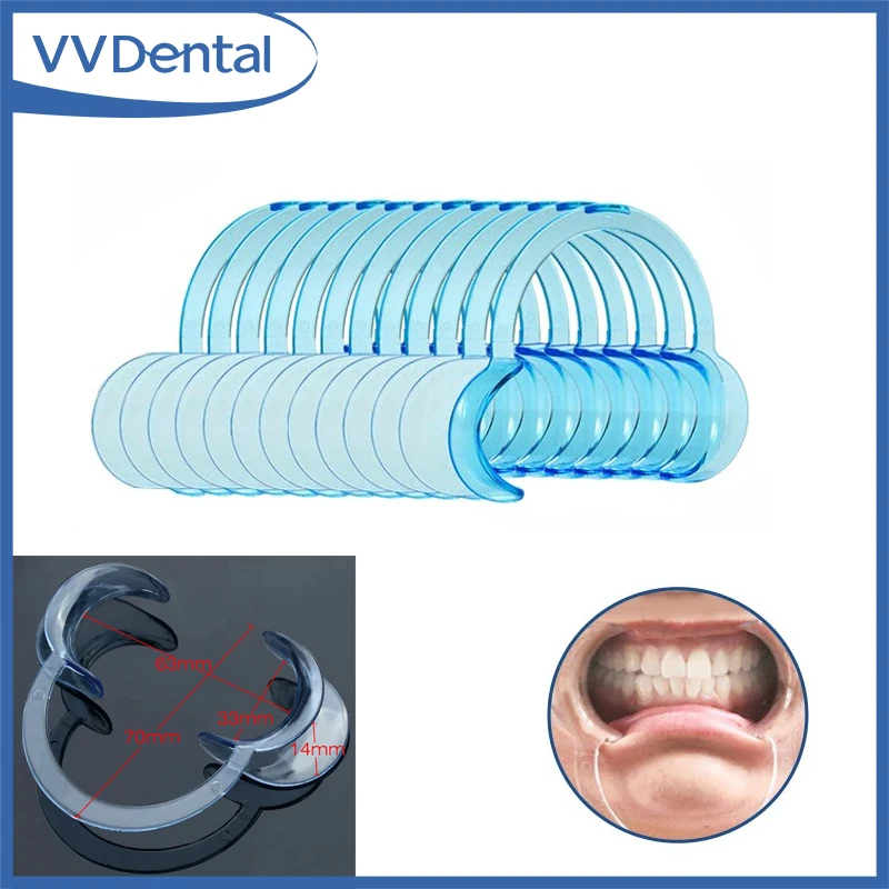 

C-образный стоматологический открывалка для рта, пластиковые ретракторы для губ и щек, клиника, кляп для рта, 5 шт./лот, ортодонтический инструмент, расширитель для рта