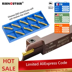 MGAH High-end spring steel for MGMN300 Large range c External reverse end face Groove cutter Mechanical lathe