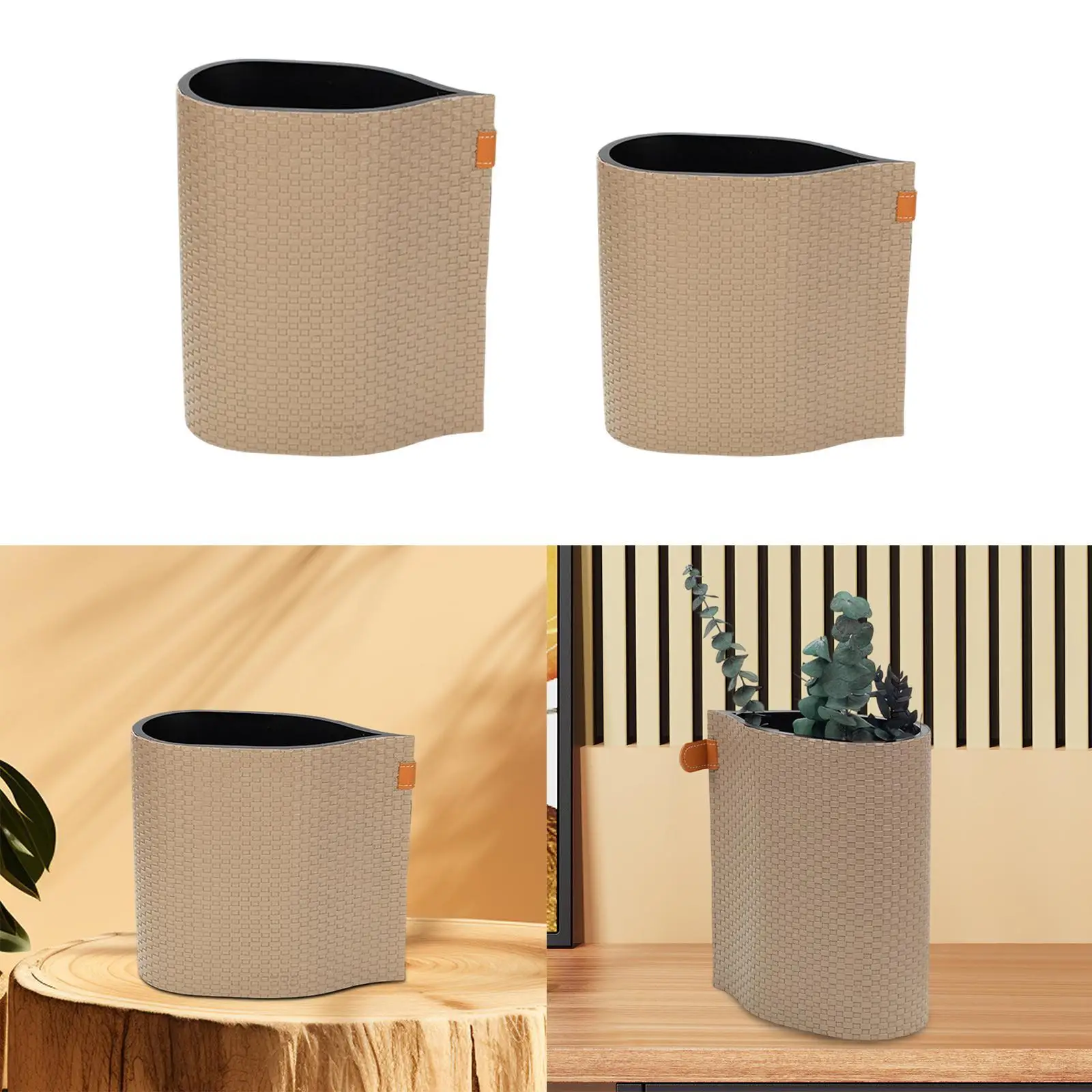 PU 가죽 꽃병 선물 현대 컬렉션 말린 꽃을위한 꽃꽂이 꽃병 벽난로 줄기 무리 저장 입구 디스플레이