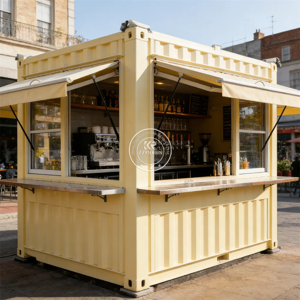 

Luxury Outdoor Container Bar Container Restaurant Street Food Burger Fries Container Kiosk Fast Food Kiosk For Sale