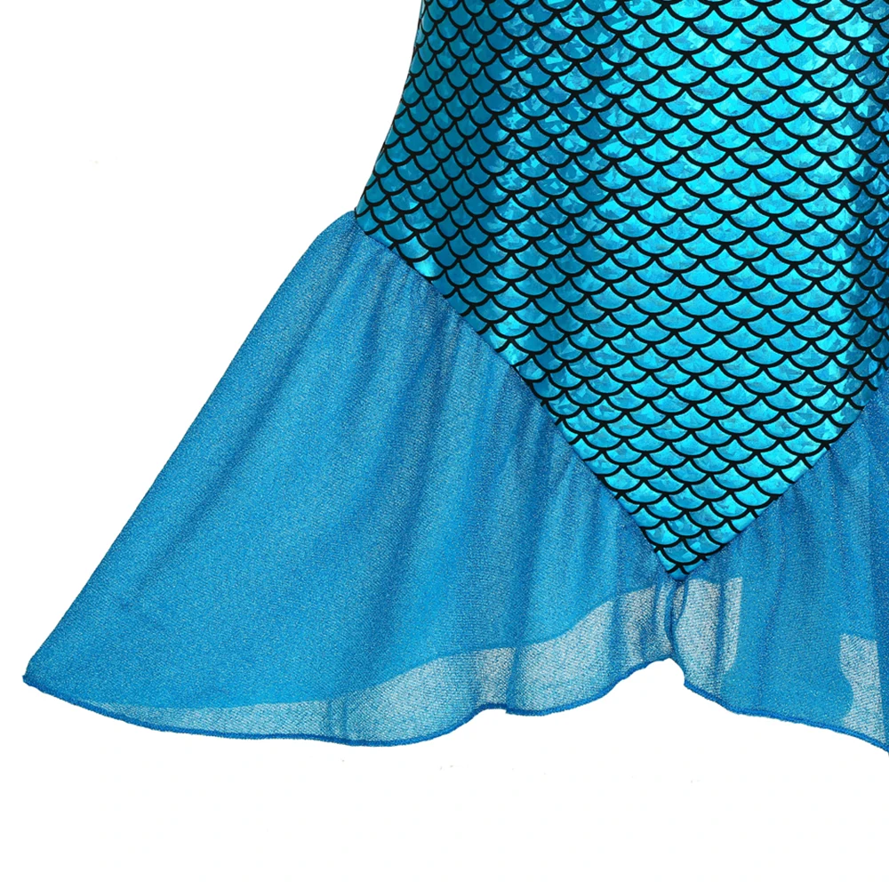 الأرجواني حورية البحر الصيف فتاة زي فستان حفلة عيد ميلاد كرنفال أنيمي تأثيري ملابس 3-10 سنوات الاطفال الخيال فستان حفلات #5