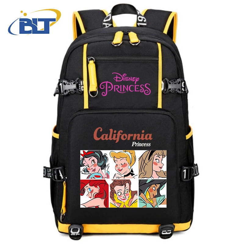 Mochila escolar estampada da série Disney Princess para meninas