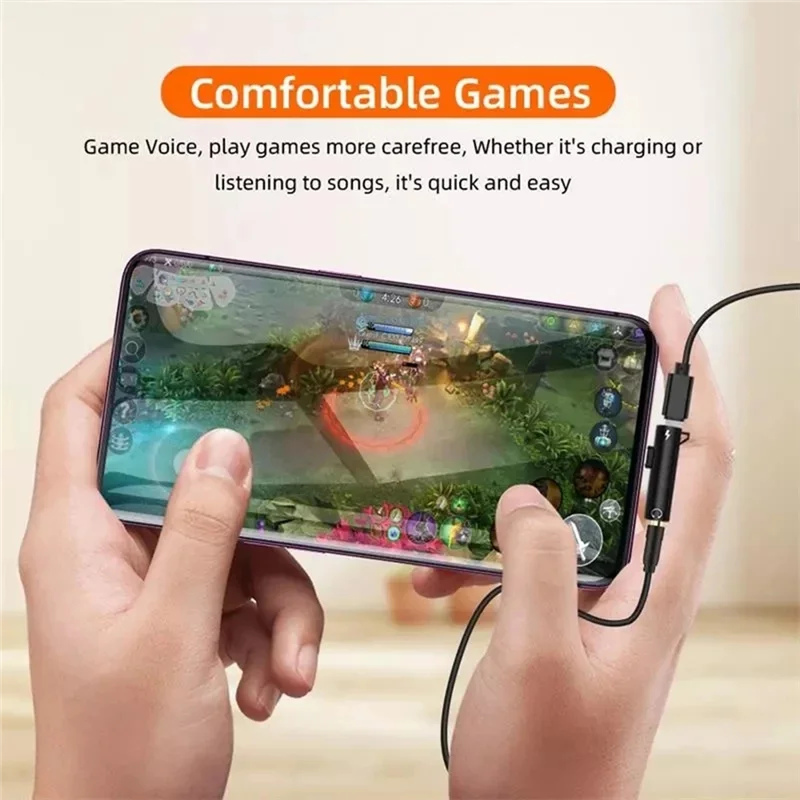 Splitter adattatore 2 In1 tipo C per HUAWEI a 3.5Mm Audio Jack di ricarica per cuffie auricolare connettore cavo AUX-B