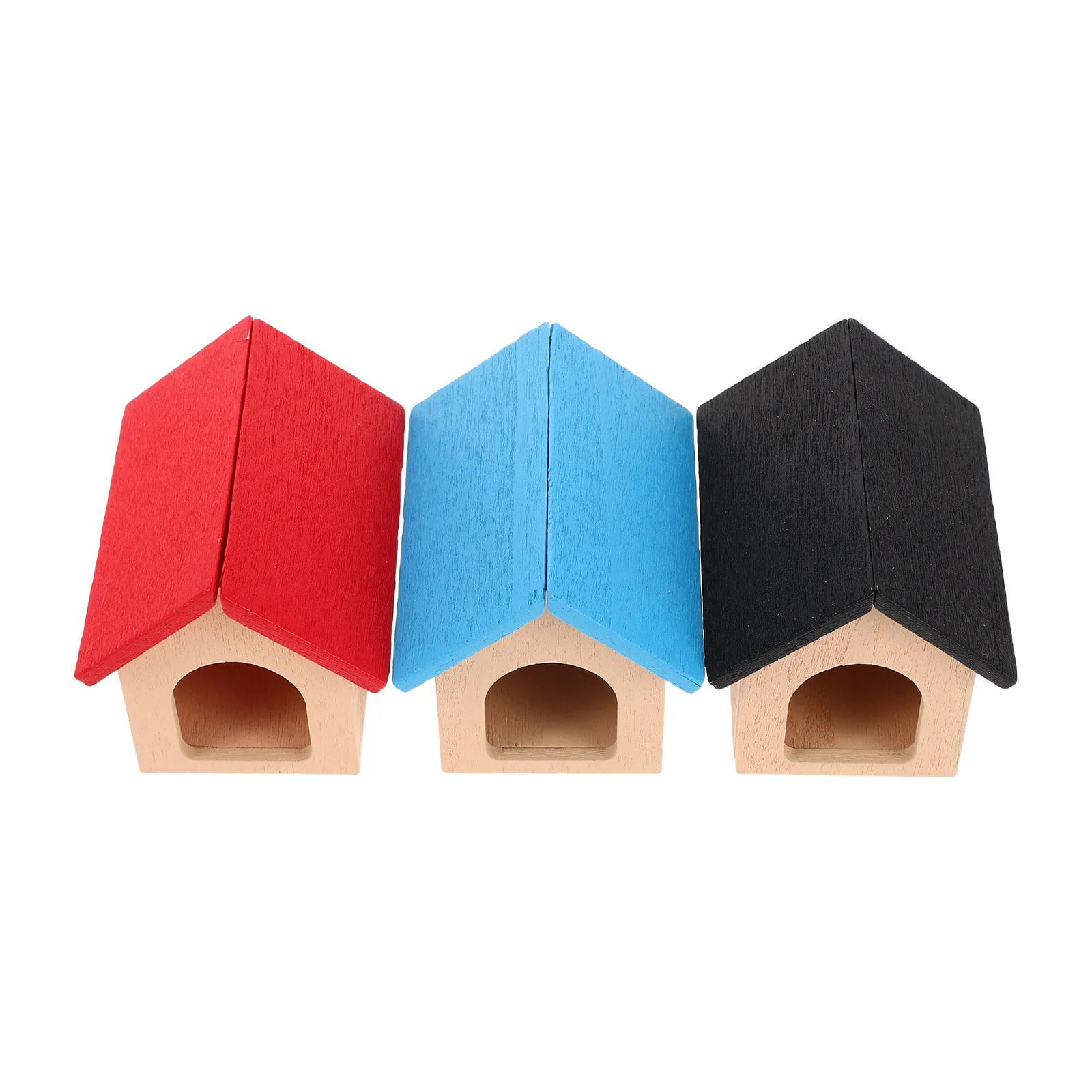 

Набор из 3 миниатюрных деревянных домиков для собак: кукольный домик, аксессуары для питомцев, мини-лежанка для щенков, уличный декор, миниатюрное убежище для животных, игровой набор