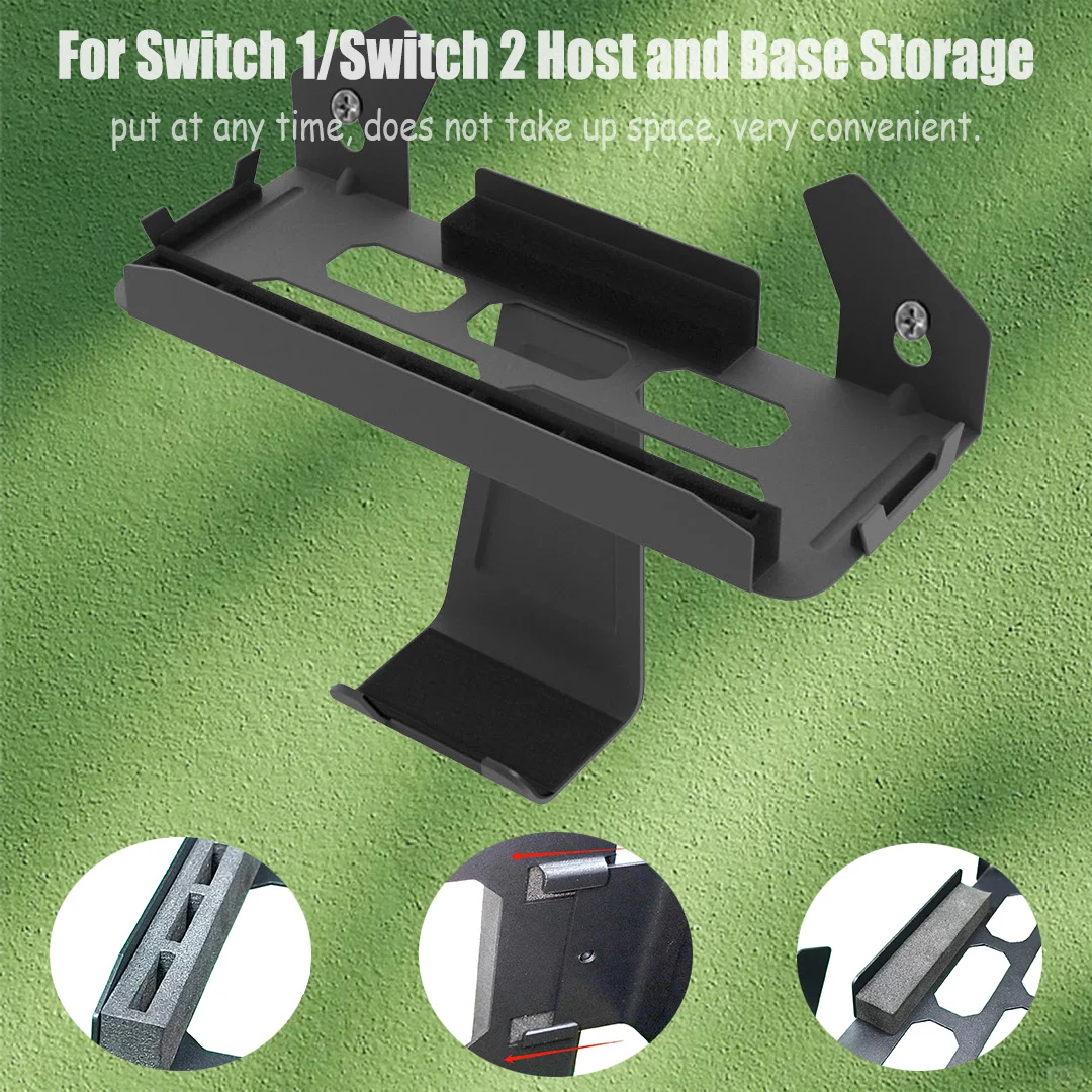 

Metal Wall-Mounted Storage Bracket with Game Card Slot For Nintendo Switch OLED/Switch 2 JoyCon Game Console Controllers