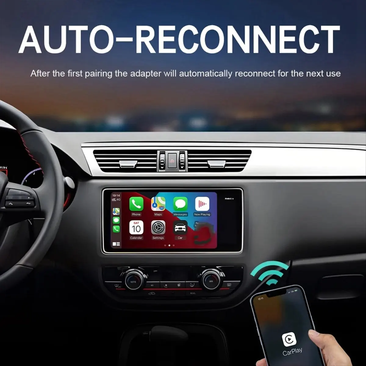workjob Upgrade 5Ghz MINI U8 Wireless Carplay Smart Box Wireless for Android Auto Adapter Dongle Bluetooth WiFi Auto Connection
