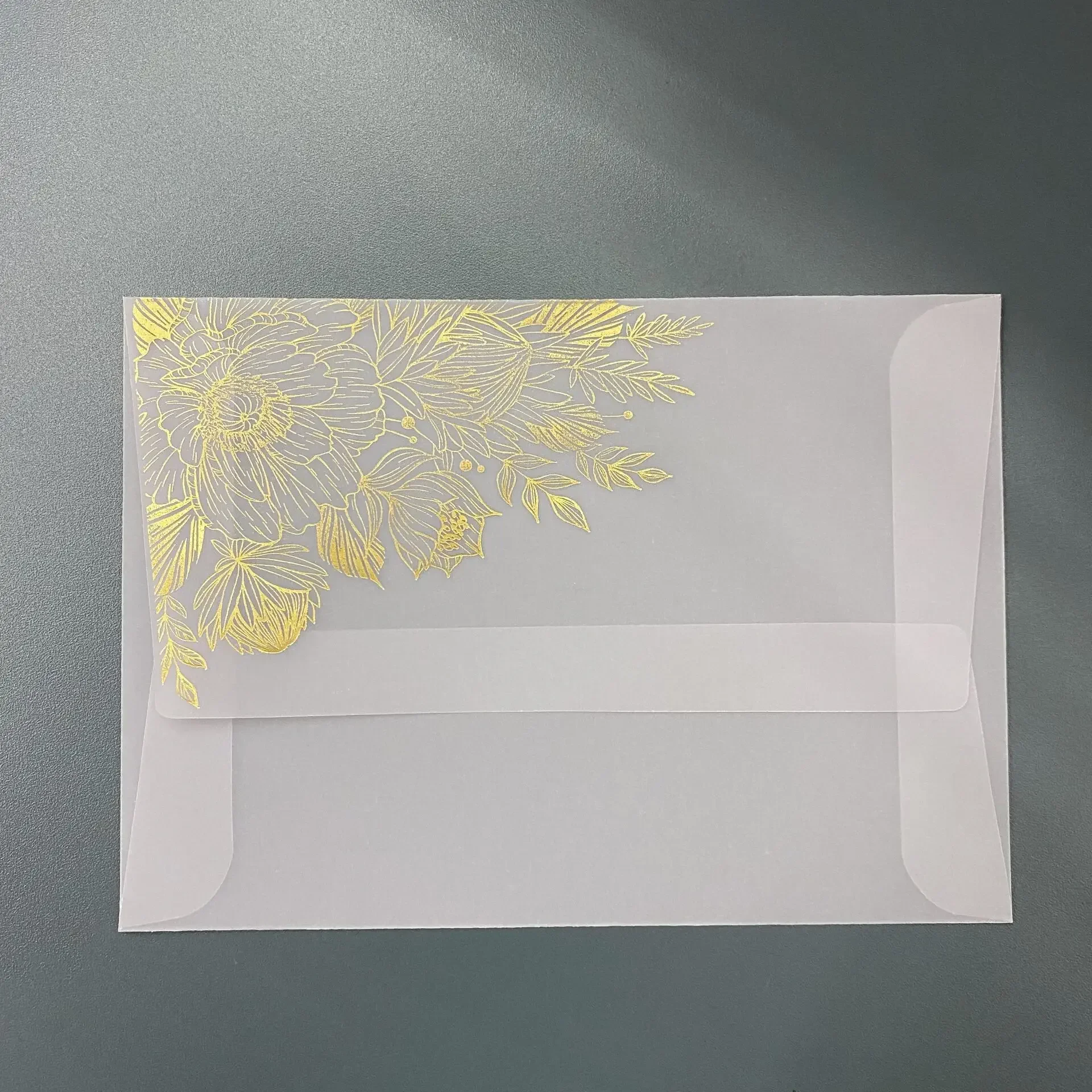 10pcs 17.5*12.5cm Hot embossed sulfuric acid paper semi transparent invitation high-end envelope