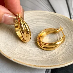 European And American Simple Design Circle Temperament Fashion Earrings Suitable For Women To Wear