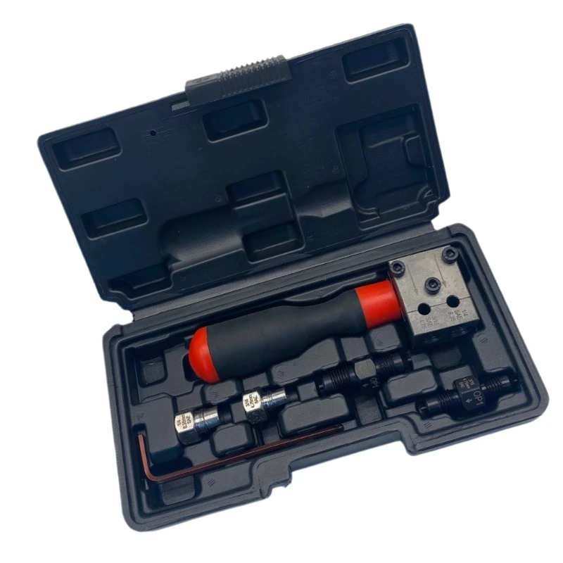 Manual Pipe Reamer 3/16 1/4inch Flaring Tool Brake Line Flaring Tool Double Ended with Plastic Box