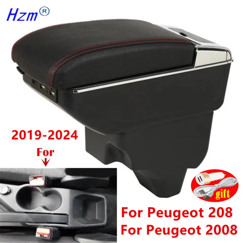 Für Peugeot 208 Armlehne Box Für Peugeot 2008 Auto Armlehne 2019-2024 Lagerung box Gewidmet Retrofit teile Innen auto Zubehör