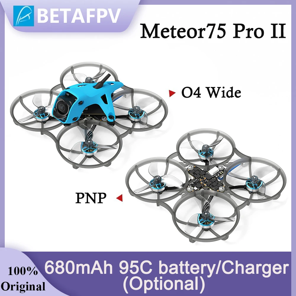BETAFPV Meteor75 Pro II O4 Wide Camera/PNP (without HD VTX)Brushless Whoop Quadcopter Freestyle 1102 Motors Matrix 1S 3IN1 HD F