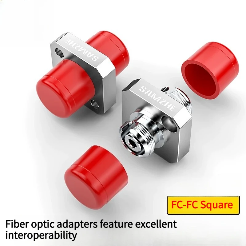 FC-FC Simplex Fiber Optic Adapter Flange Plate Coupler Round to Square Fiber Extension Connector