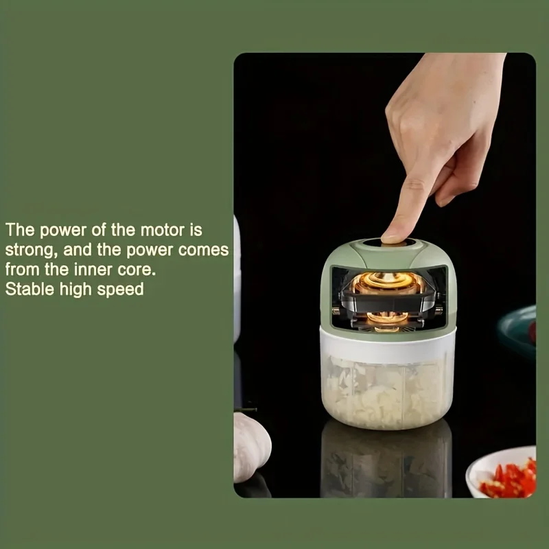 Измельчитель чеснока, 250 мл/3 лезвия, измельчитель лука, овощерезка с зарядкой через USB, мини-измельчитель, кухонный комбайн, кухонные инструменты