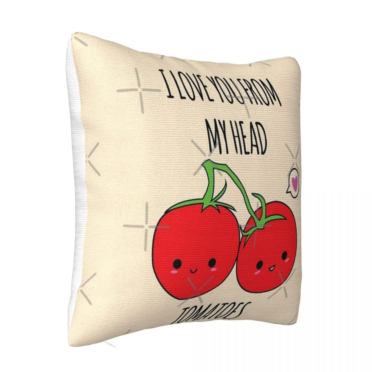 I Love You From My Head Tomatoes Dakimakura Decorative Cushion Cushion Cover 45*45 Pillow Case Pillow Cover