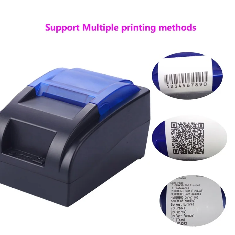 DC12V 1.5A Portable Commercial Desktop Printer with USB Interface (Thermal Printer)