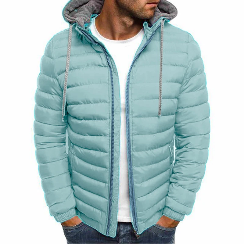 Veste d\'hiver à capuche pour hommes avec fermeture éclair, manteau décontracté, vêtements chauds Parka, vêtements Streetwear, haute qualité