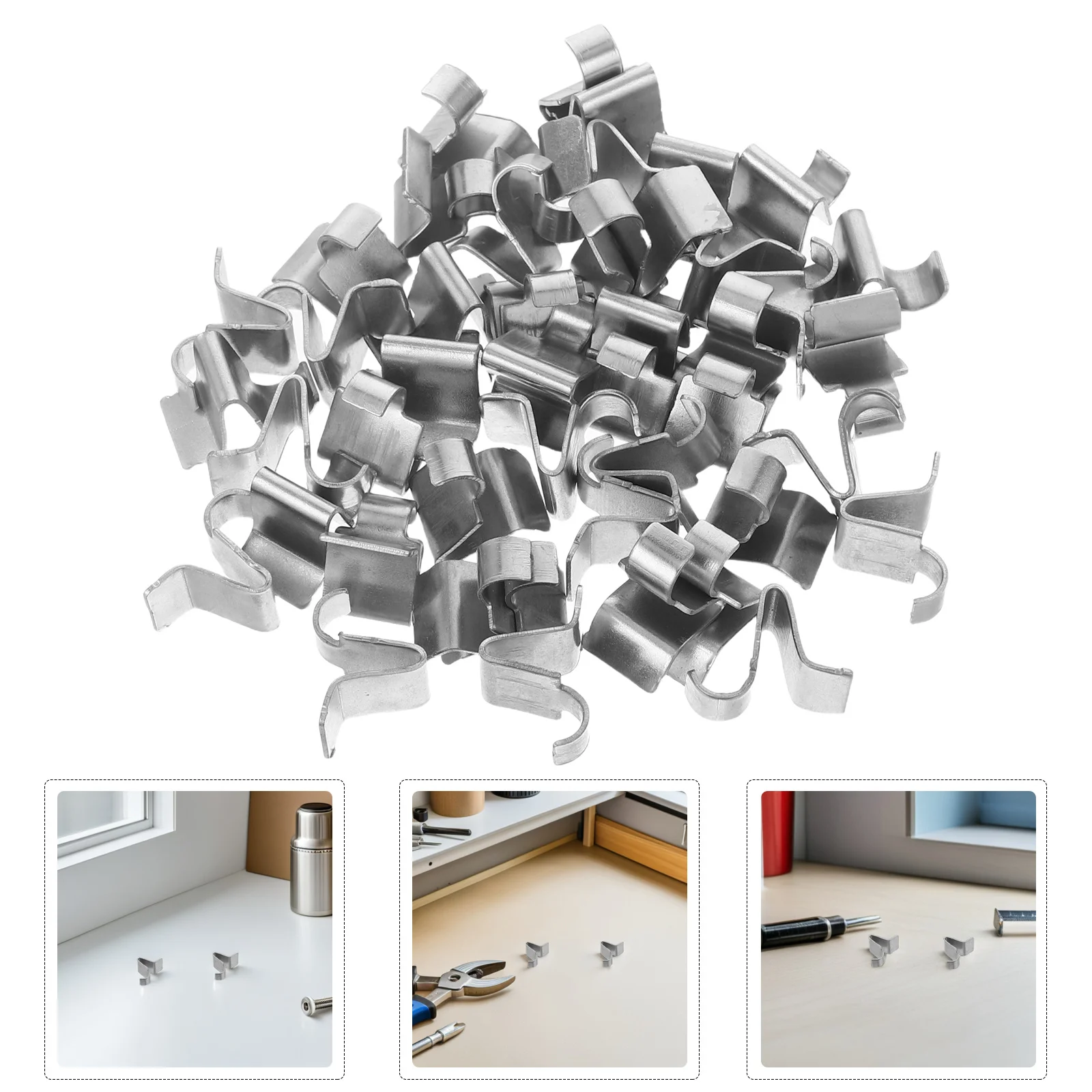 

50Pcs Heavy Duty Cabinet Shelf Clips Metal Support Pegs for Office Kitchen File Cabinet Adjustable Storage Rack Holders