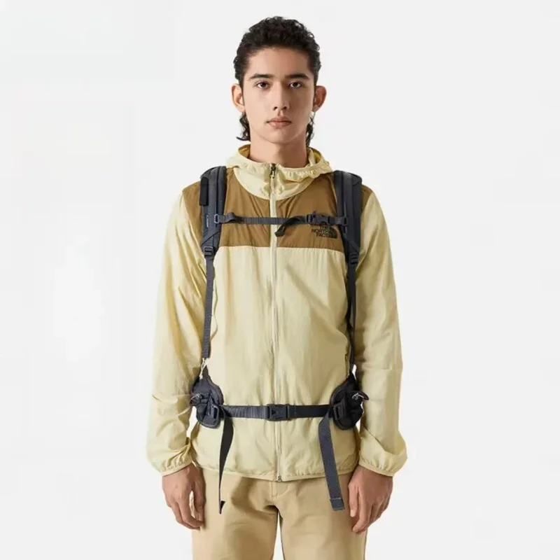The North Face Urban Exploration Color Blocked Hooded Jacket Logo Print Waterproof UPF Sun Protection Outdoor Coat