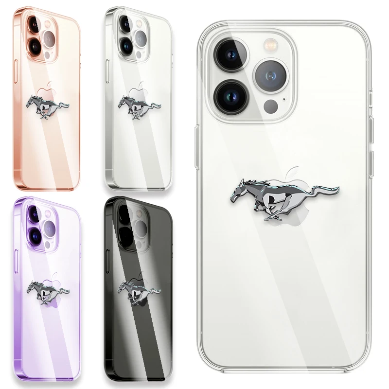 Fashion Clear Cover Phone Case For iPhone 13 Pro 13 Mini 11 12 Max Xr X Xs 7 8 Plus For Mustang Zapatillas Miniatura Gt Shelby