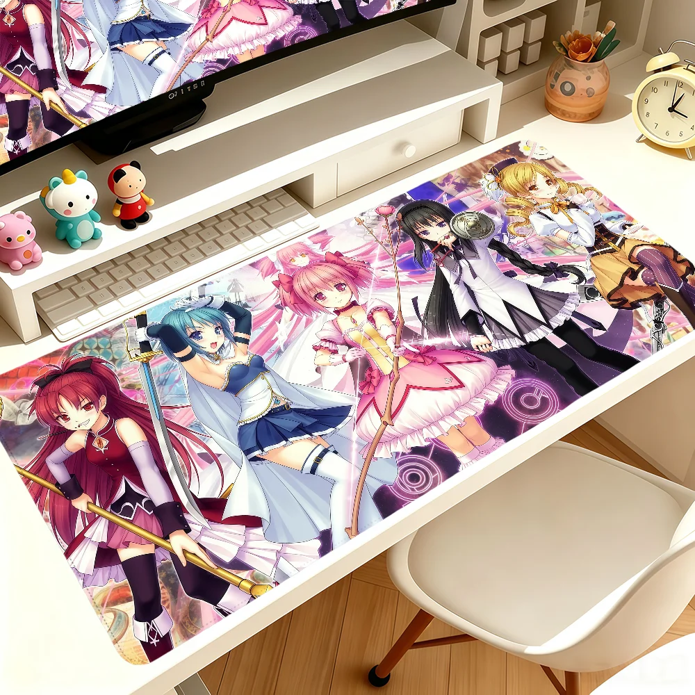 Puella Magi Madoka Magica Mouse Pad Large Non-slip Lockedge Desktop Computer Desk Mat Keyboard MousePad Office Gamer Student