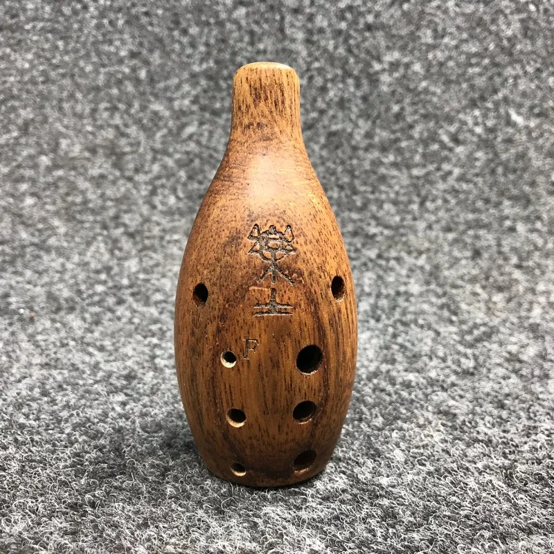 

Walnut Wood Xun 10 Holes Mini Wind Ocarina Portable Handheld Orff Ocarina Beginners Professional Xun Ancient Music Instrument