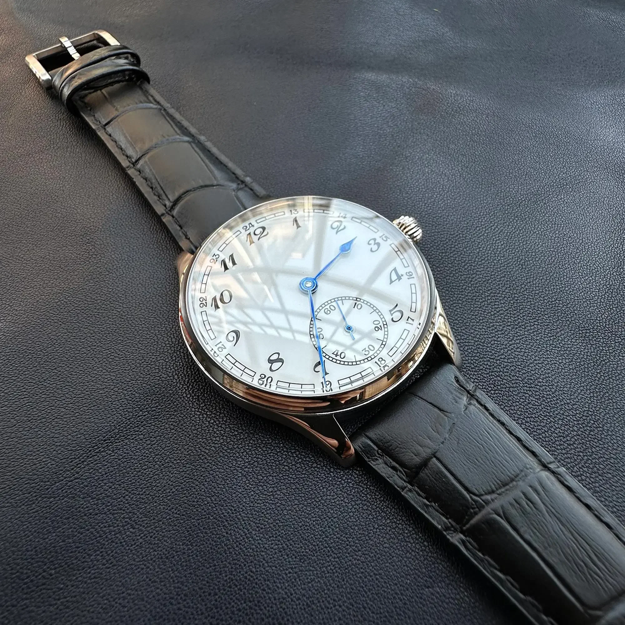

Men's Watch for Seagull ST3600 Manual Movement, Retro Enamel Sterile Dial Business Micro Rotor Mechanical Watch Reloj Hombre