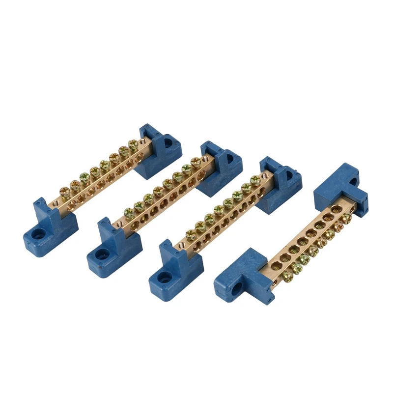 8 Terminal Bus Bar Terminal Block 30 Pack Brass Wire Screw Terminal For Car Boat Marine Ground Power Distribution