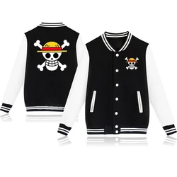 Chaqueta de béisbol con estampado 3d de One Piece para hombre y mujer, chaqueta de viento de estilo universitario, Hip-hop, primavera y otoño