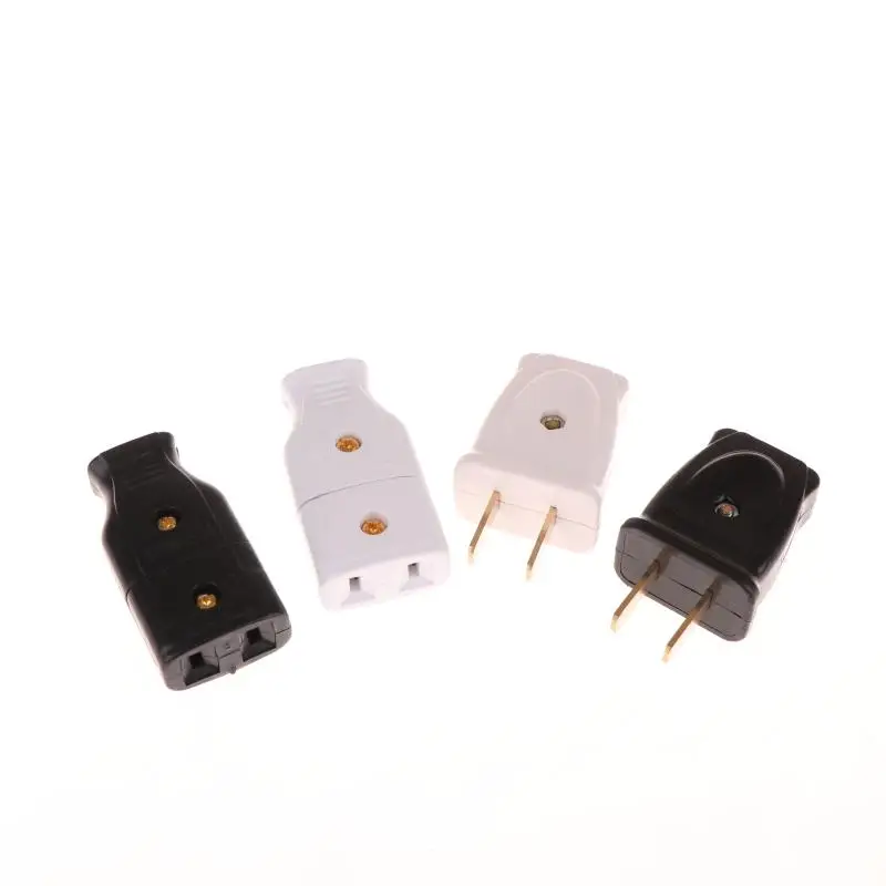 1 قطعة مقبس أنثى نوع A موصل قطاع الطاقة أمريكا 2 القطب 10A ذكر الولايات المتحدة الأسلاك التوصيل اليابان Rewirable كابل تحويل المكونات #5