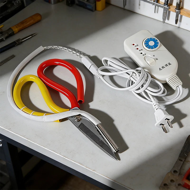 Electric Thermal Scissors Ribbon Ribbon Trimming Scissors Hot Cut Zipper Elastic Band Ironing Cloth Nylon Ropes Labels