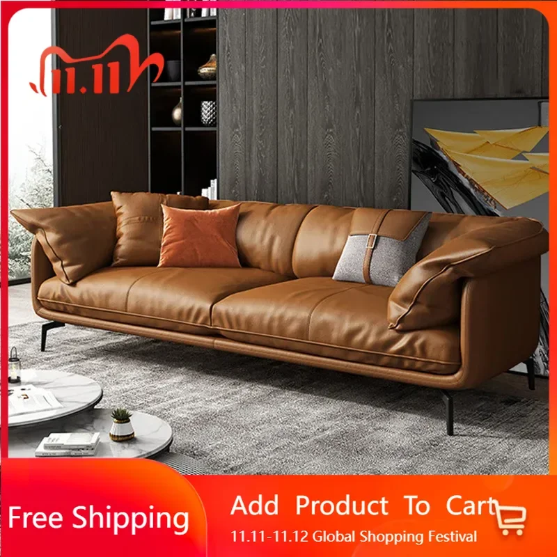 

Реплика в итальянском стиле, роскошный пуховый кожаный диван Napa, современный минималистичный комбинированный диван для гостиной, модная мебель для детей